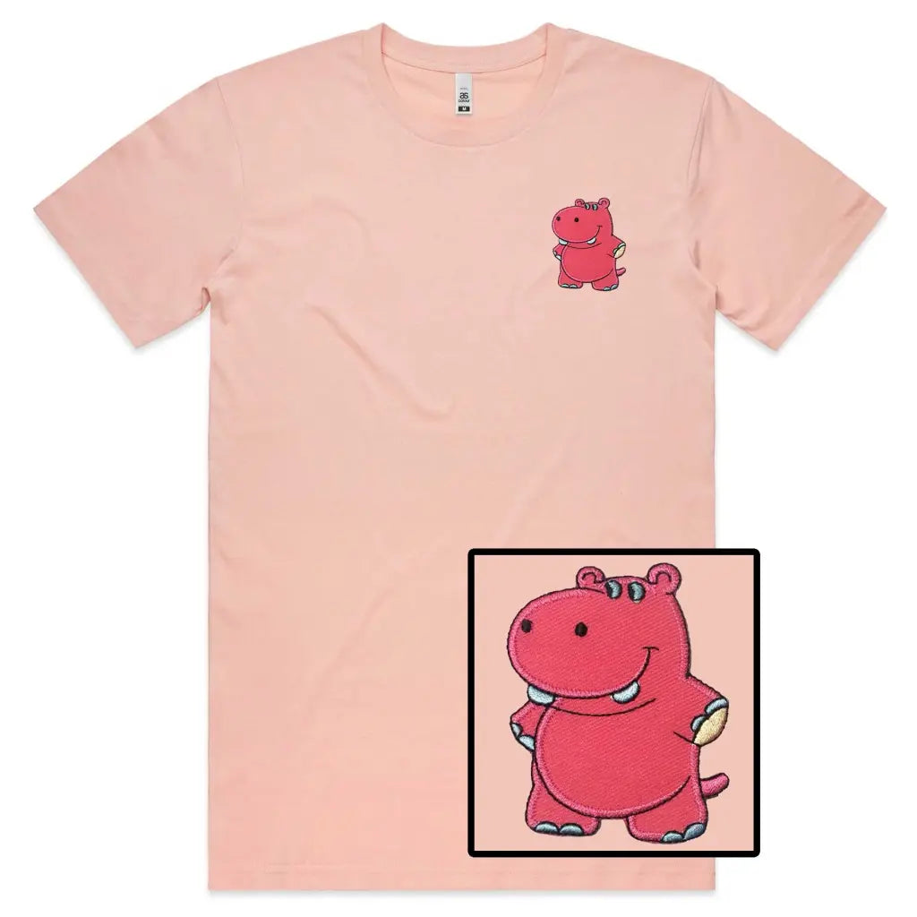 Hippo Embroidered T-Shirt - Tshirtpark.com