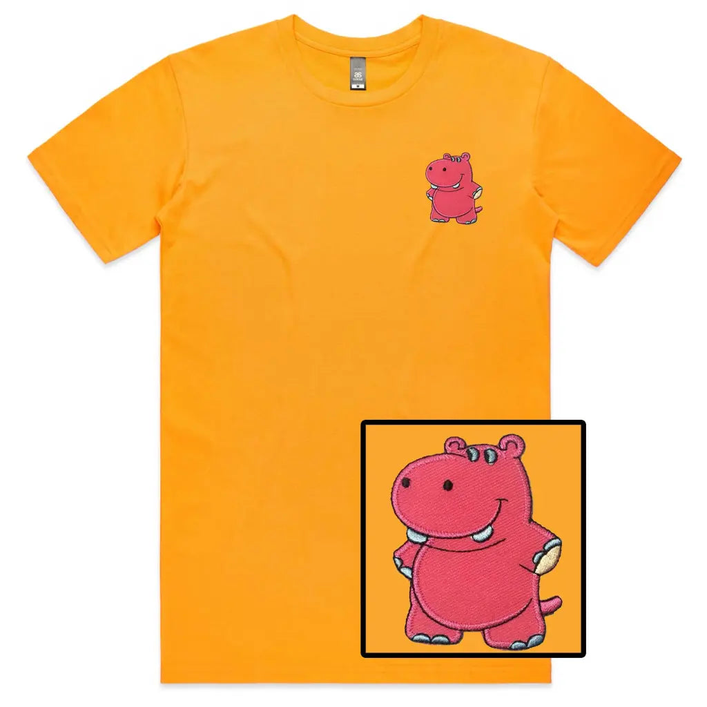 Hippo Embroidered T-Shirt - Tshirtpark.com