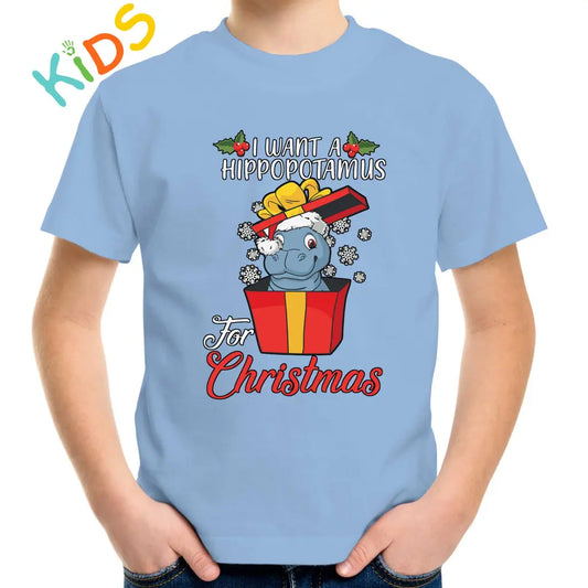 Hippo Present Kids T-shirt - Tshirtpark.com