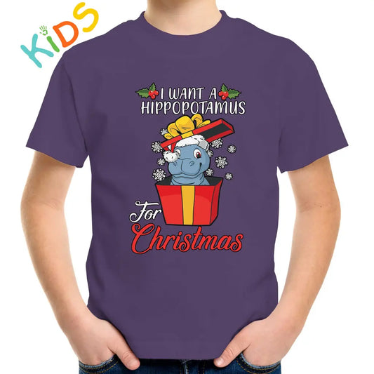 Hippo Present Kids T-shirt - Tshirtpark.com