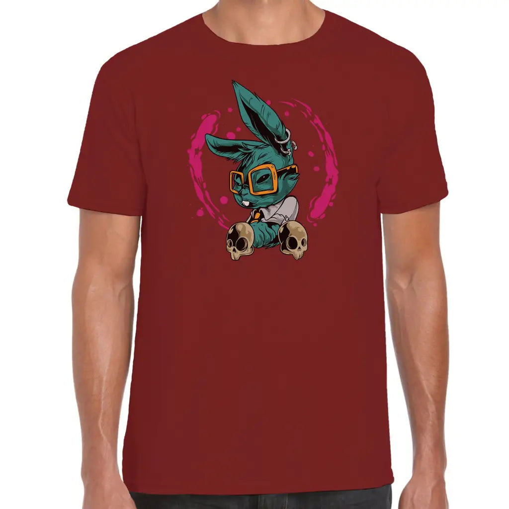 Hipster Bunny Circle T-Shirt - Tshirtpark.com