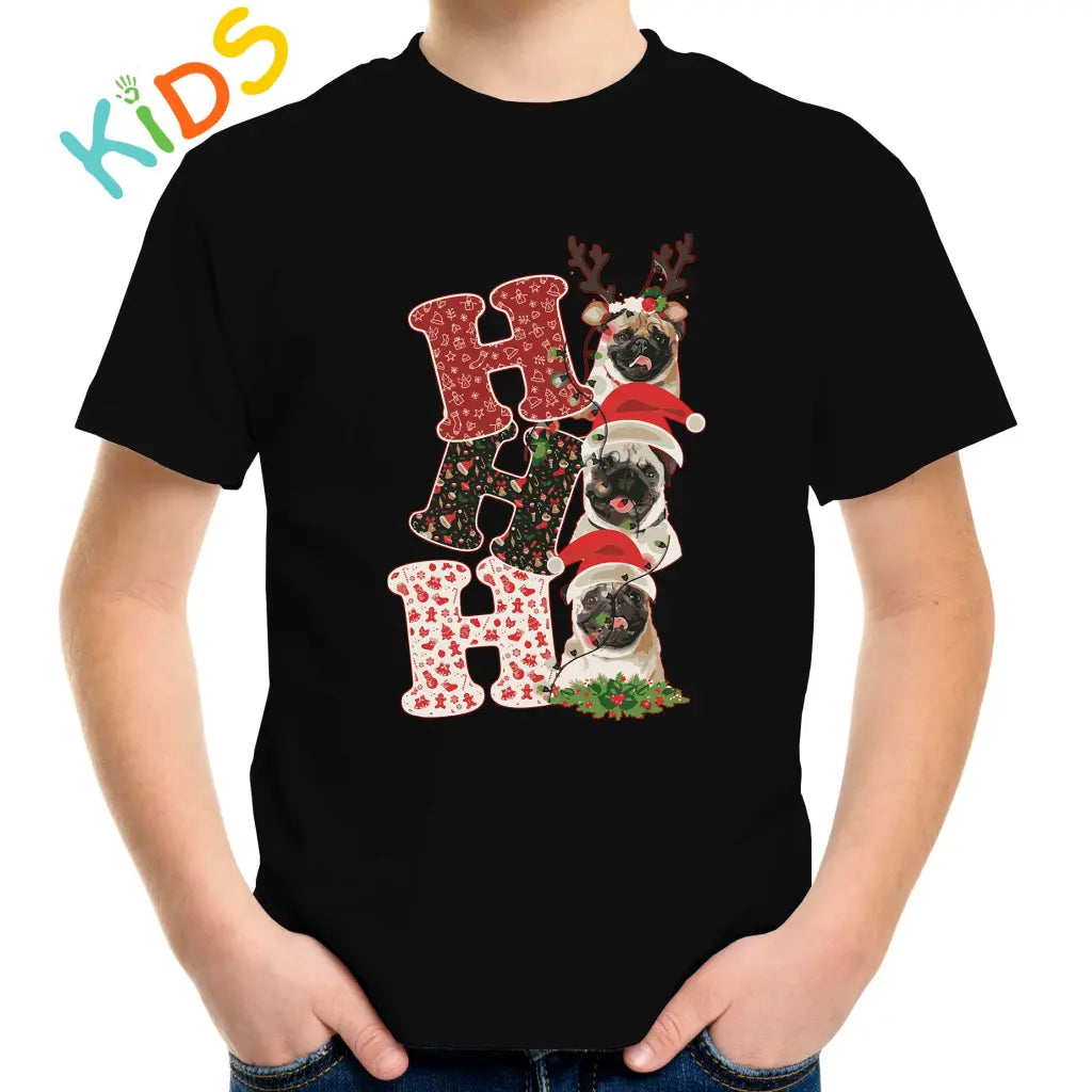 Ho Ho ho Pugs Kids T-shirt - Tshirtpark.com