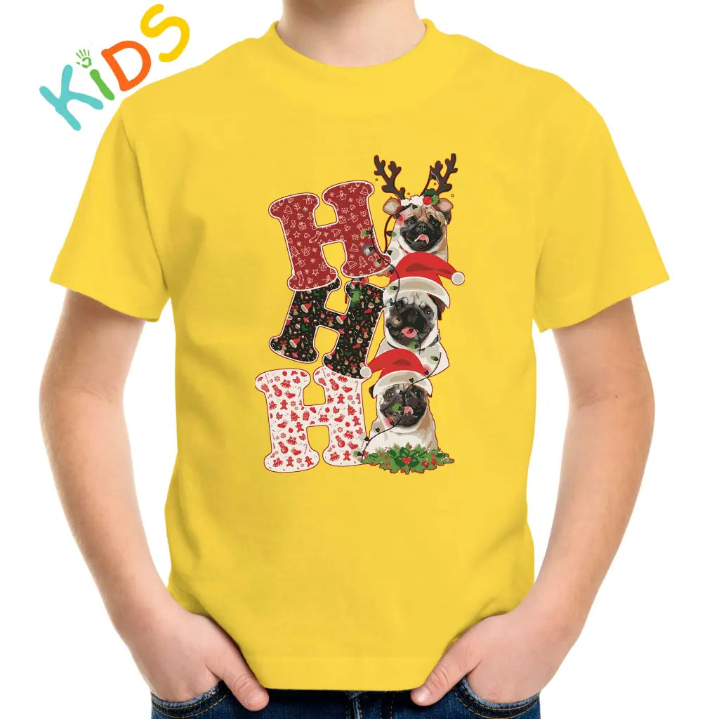 Ho Ho ho Pugs Kids T-shirt - Tshirtpark.com