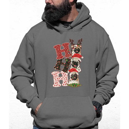 Ho Ho Ho Pugs Colour Hoodie - Tshirtpark.com