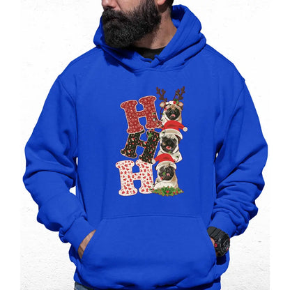 Ho Ho Ho Pugs Colour Hoodie - Tshirtpark.com