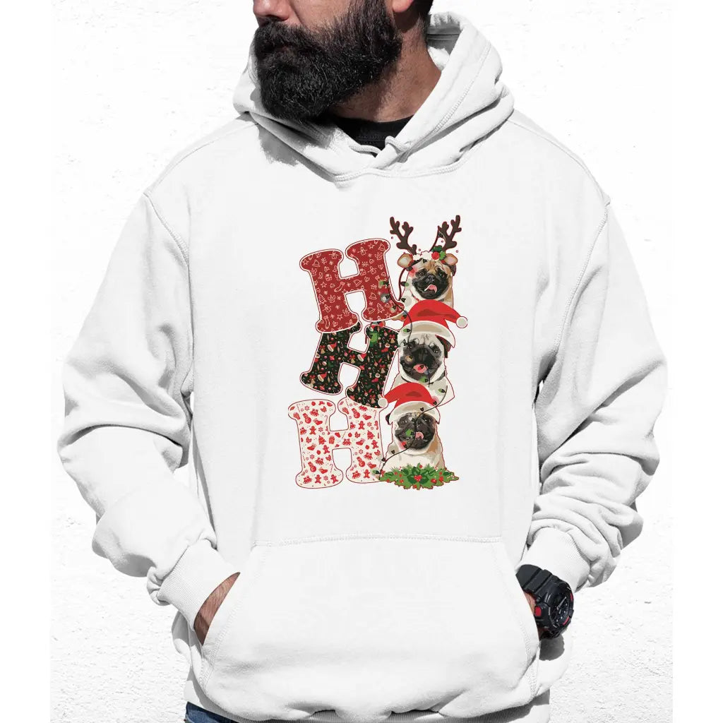 Ho Ho Ho Pugs Colour Hoodie - Tshirtpark.com