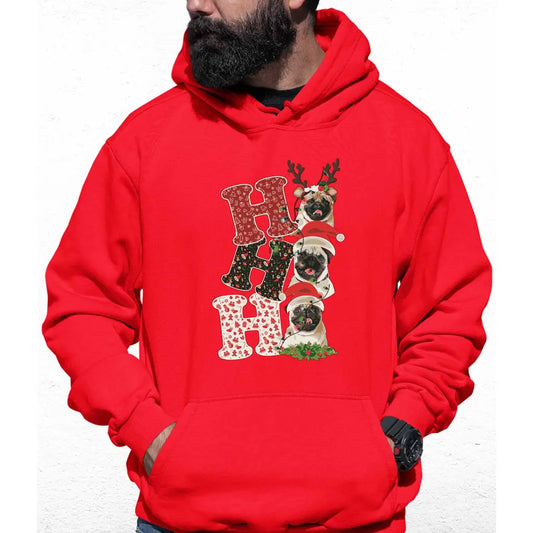 Ho Ho Ho Pugs Colour Hoodie - Tshirtpark.com