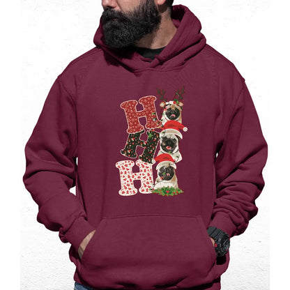 Ho Ho Ho Pugs Colour Hoodie - Tshirtpark.com