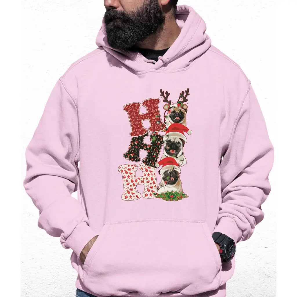 Ho Ho Ho Pugs Colour Hoodie - Tshirtpark.com