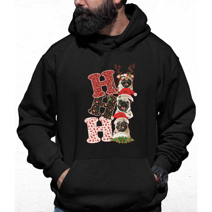 Ho Ho Ho Pugs Colour Hoodie - Tshirtpark.com