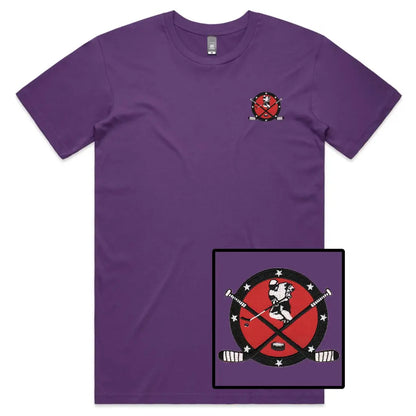Hockey Embroidered T-Shirt - Tshirtpark.com
