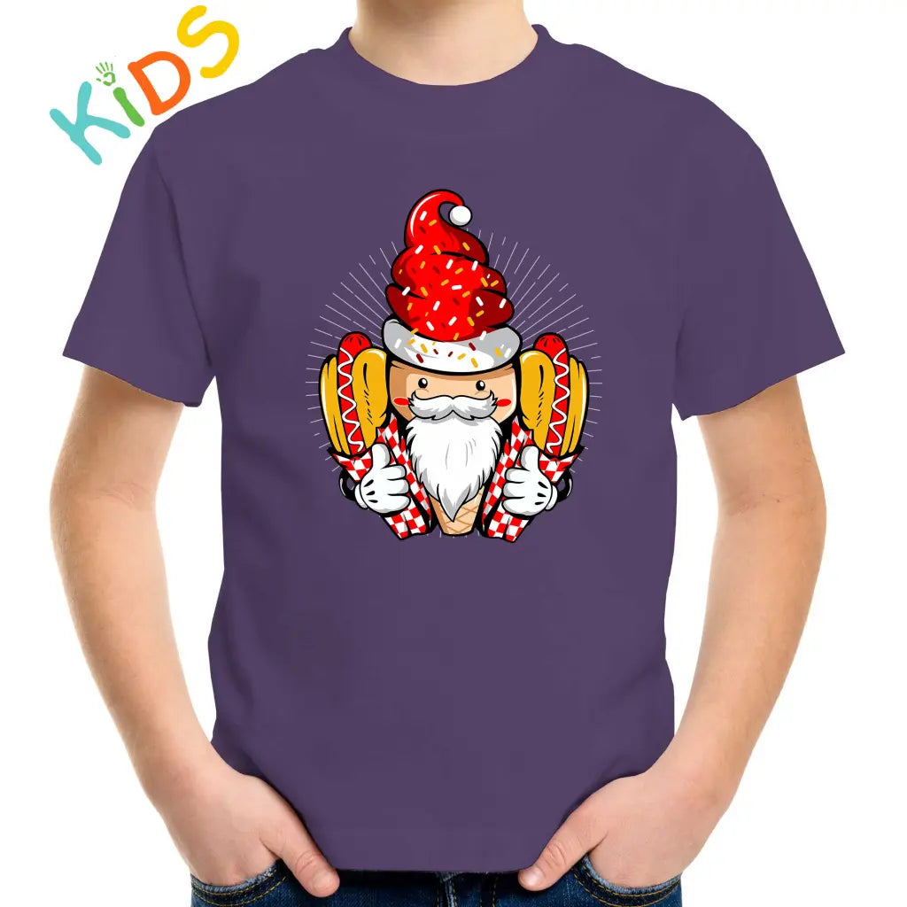Hot Dog Santa Kids T-shirt - Tshirtpark.com