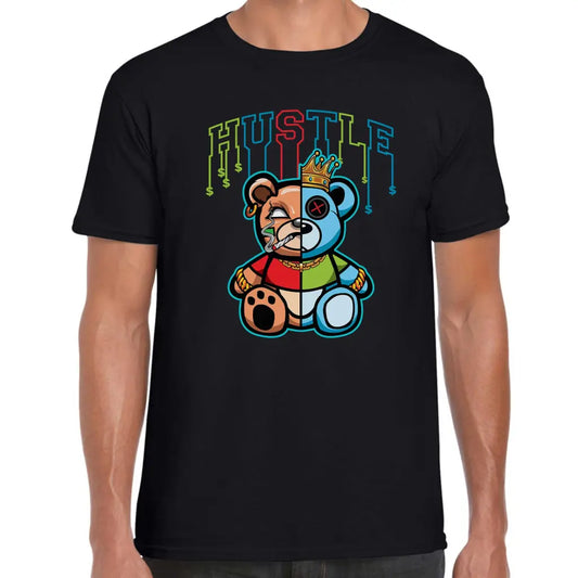 Hustle Colour Bear T-Shirt - Tshirtpark.com