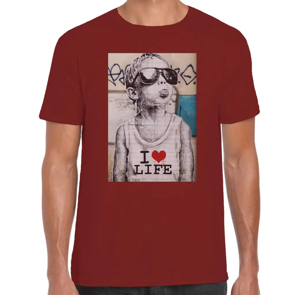 I Love Life Banksy T-Shirt - Tshirtpark.com