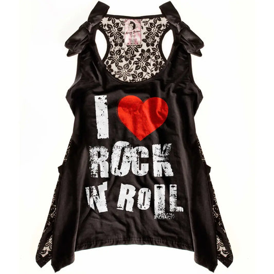 I Love Rock And Roll LACE TOP - Tshirtpark.com
