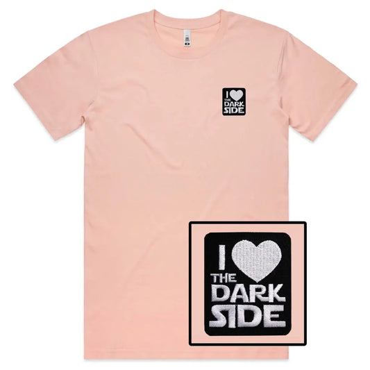 I Love The Darkside Embroidered T-Shirt - Tshirtpark.com