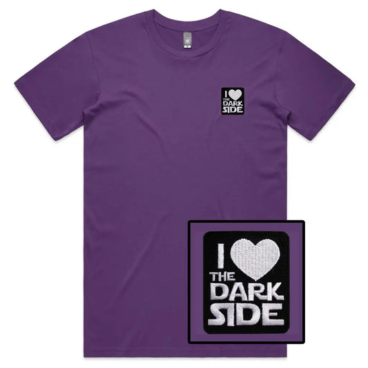 I Love The Darkside Embroidered T-Shirt - Tshirtpark.com