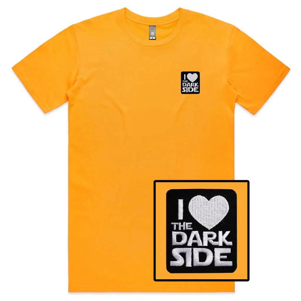 I Love The Darkside Embroidered T-Shirt - Tshirtpark.com