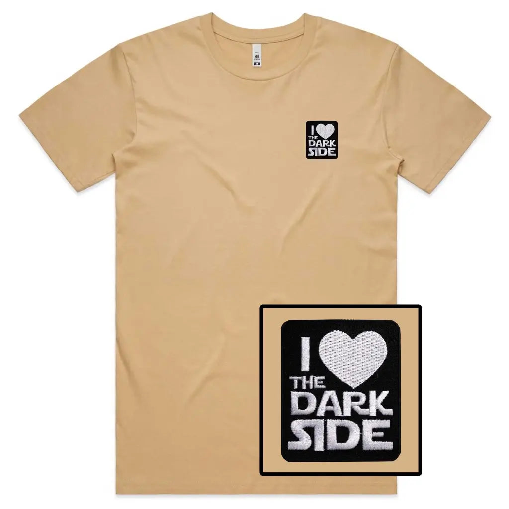 I Love The Darkside Embroidered T-Shirt - Tshirtpark.com