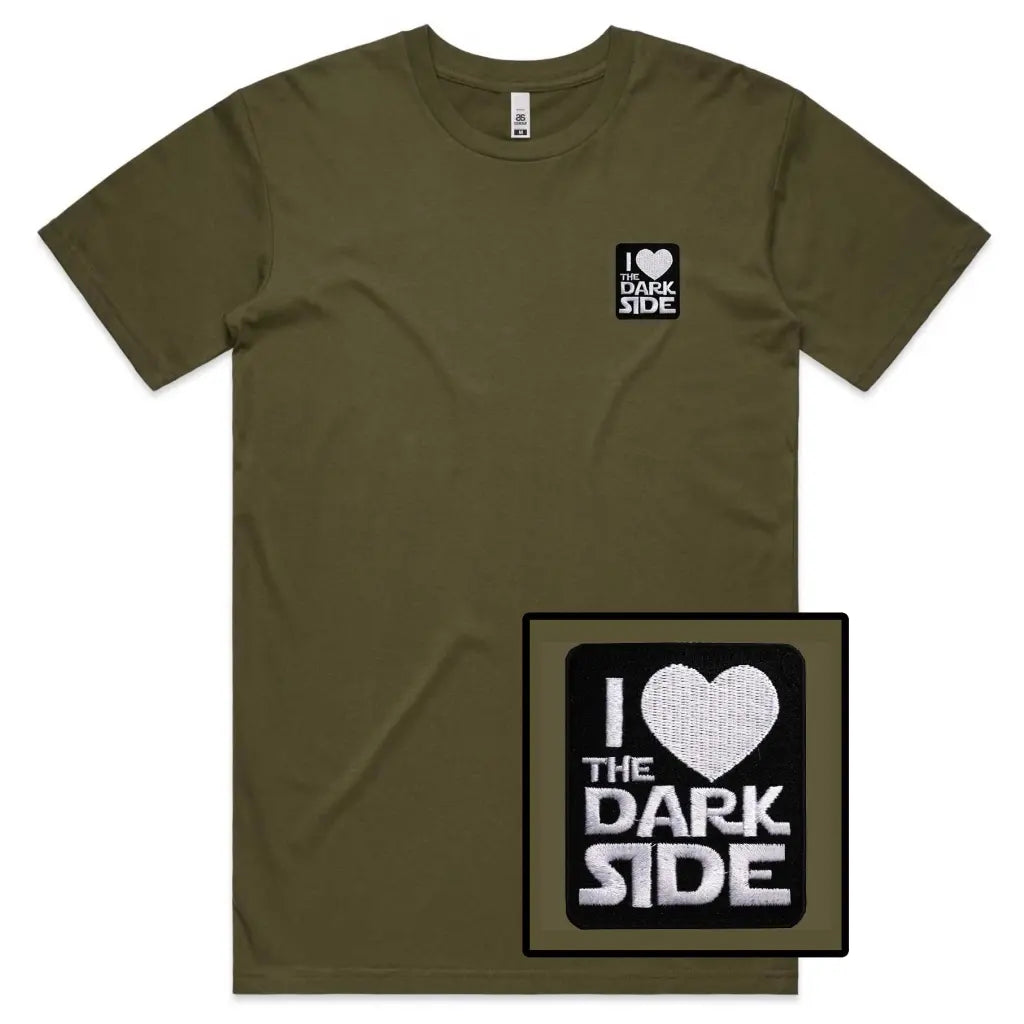 I Love The Darkside Embroidered T-Shirt - Tshirtpark.com