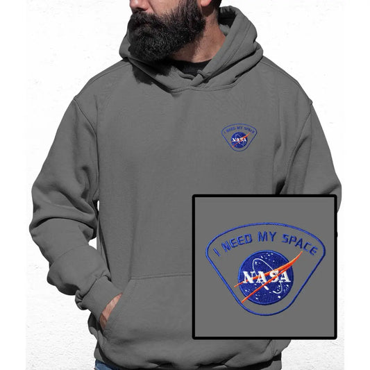 I Need My Space Embroidered Colour Hoodie - Tshirtpark.com