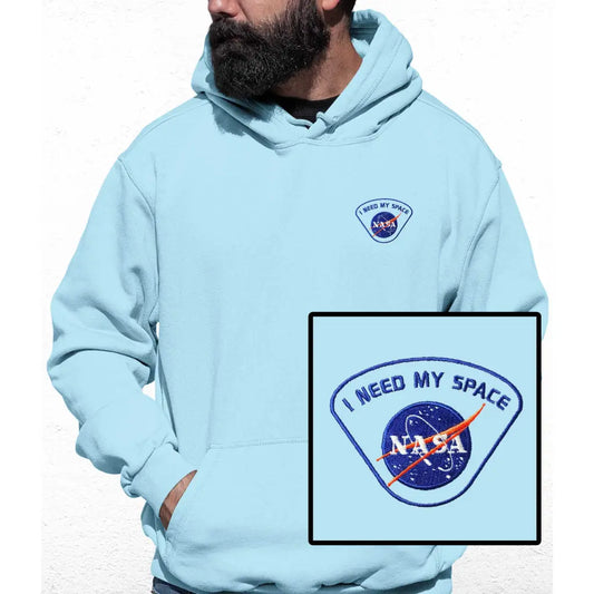 I Need My Space Embroidered Colour Hoodie - Tshirtpark.com