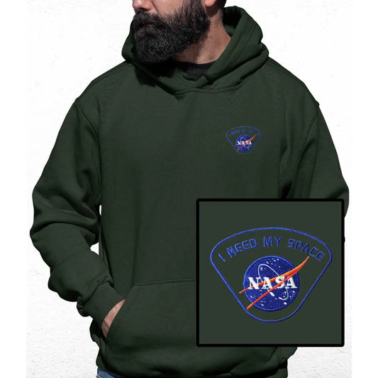 I Need My Space Embroidered Colour Hoodie - Tshirtpark.com