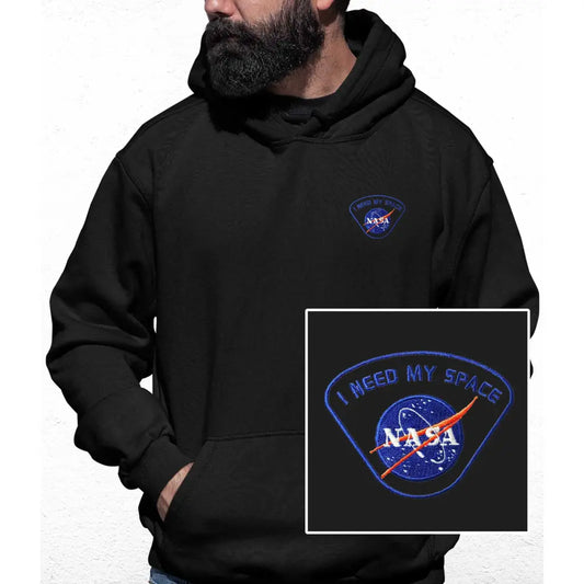 I Need My Space Embroidered Colour Hoodie - Tshirtpark.com