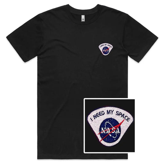 I Need My Space Embroidered T-Shirt - Tshirtpark.com