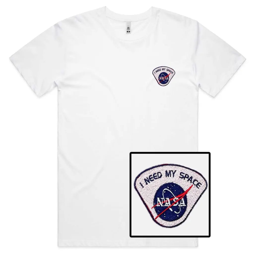 I Need My Space Embroidered T-Shirt - Tshirtpark.com