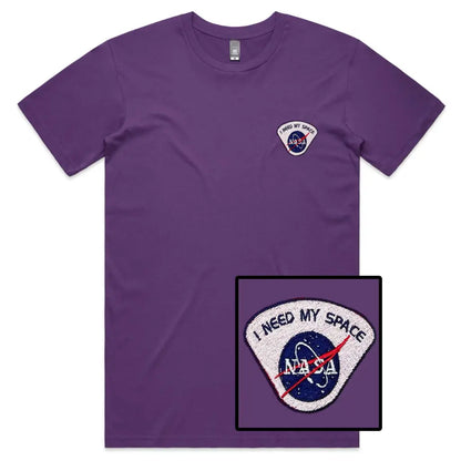 I Need My Space Embroidered T-Shirt - Tshirtpark.com