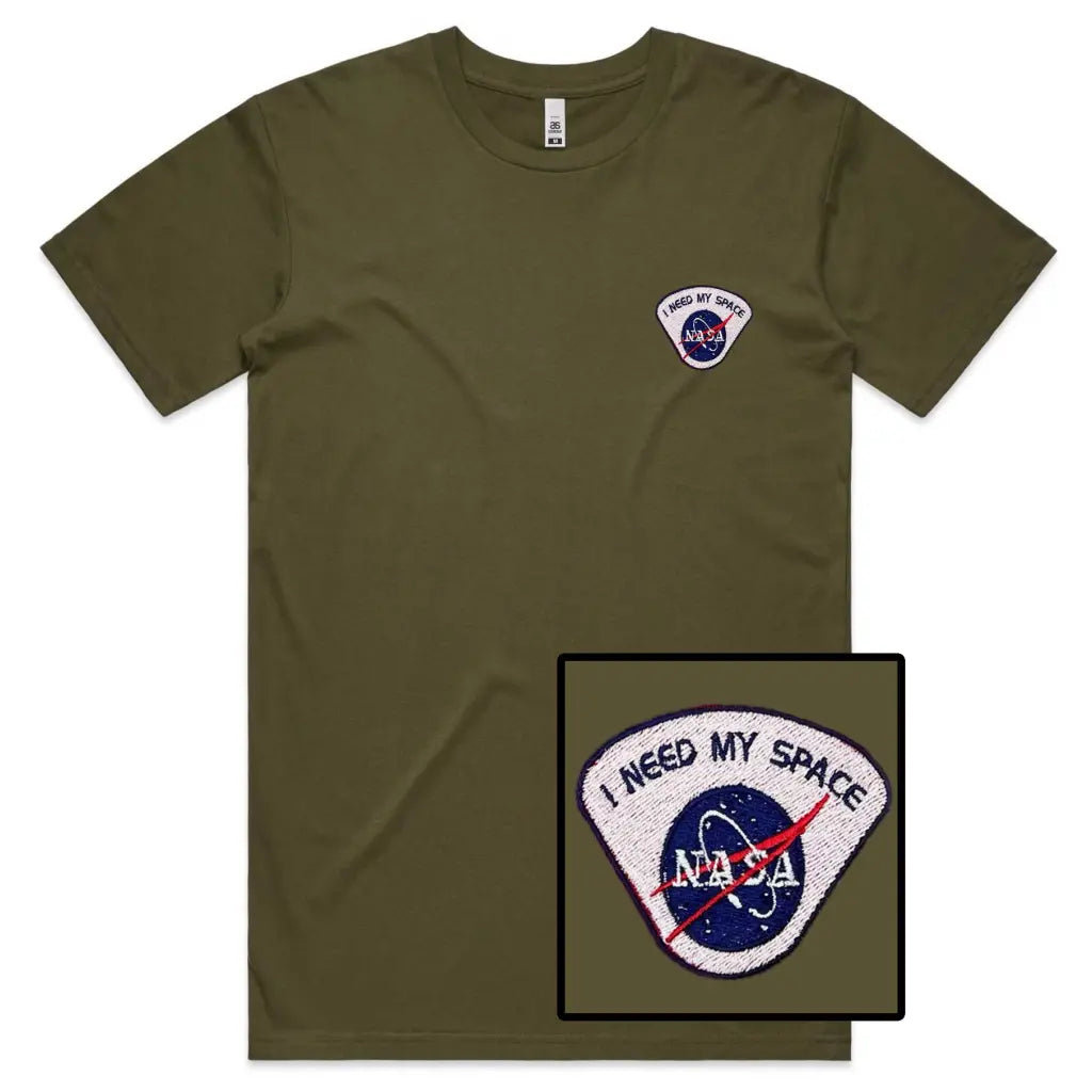 I Need My Space Embroidered T-Shirt - Tshirtpark.com