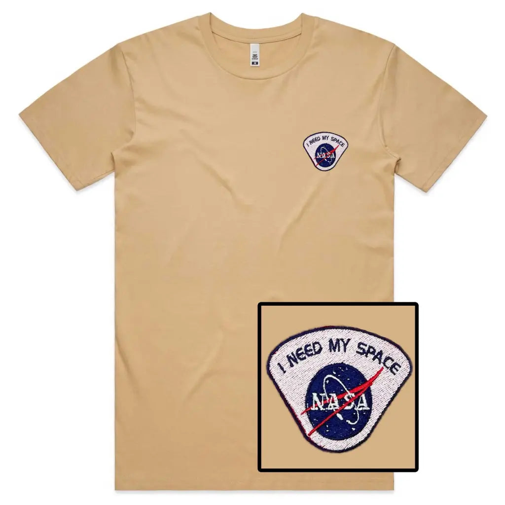 I Need My Space Embroidered T-Shirt - Tshirtpark.com