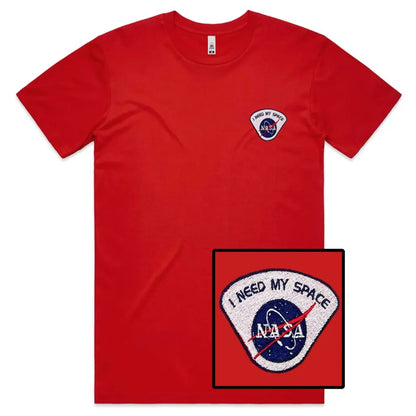 I Need My Space Embroidered T-Shirt - Tshirtpark.com
