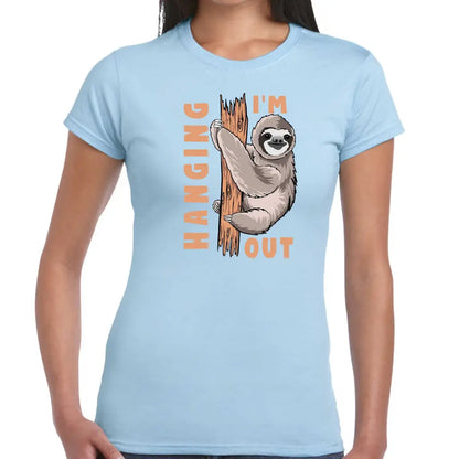 I’m Hanging Out Sloth Ladies T-shirt - Tshirtpark.com