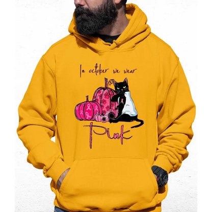 In October We War Pink Colour Hoodie - Tshirtpark.com
