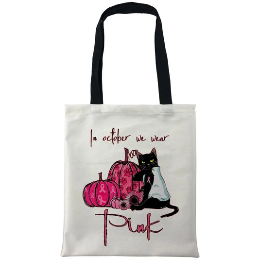 In October We Wear Pink Cat Bags - Tshirtpark.com