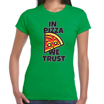 In Pizza We Trust Ladies T-shirt - Tshirtpark.com