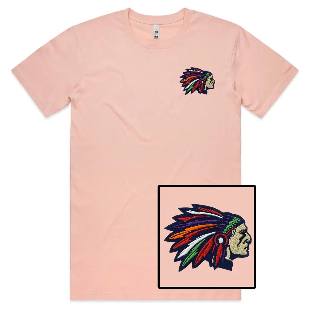 Indian Chief Embroidered T-Shirt - Tshirtpark.com