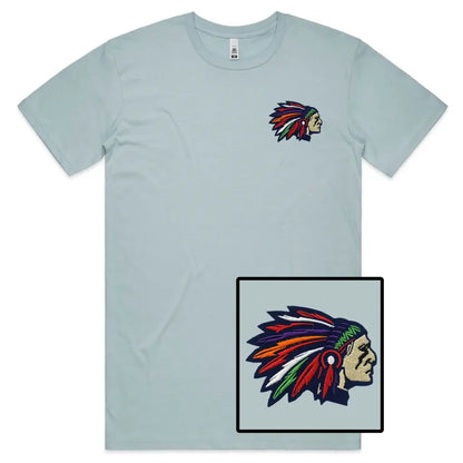 Indian Chief Embroidered T-Shirt - Tshirtpark.com
