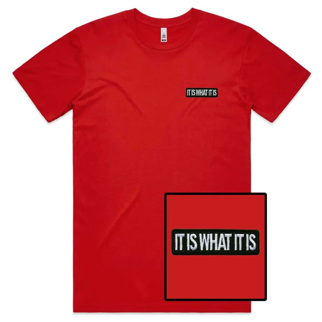 It Is What It Is Embroidered T-Shirt - Tshirtpark.com