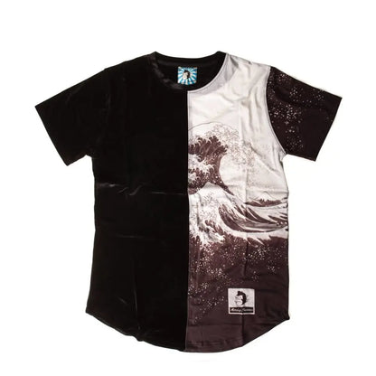 Japan Wave Black T-shirt - Tshirtpark.com