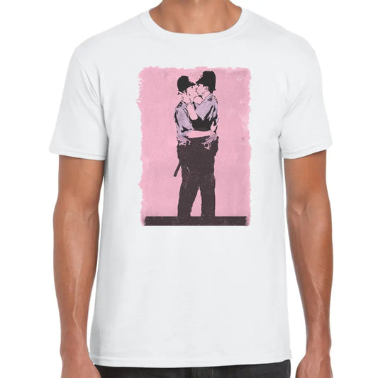 Kissing Police Banksy T-Shirt - Tshirtpark.com