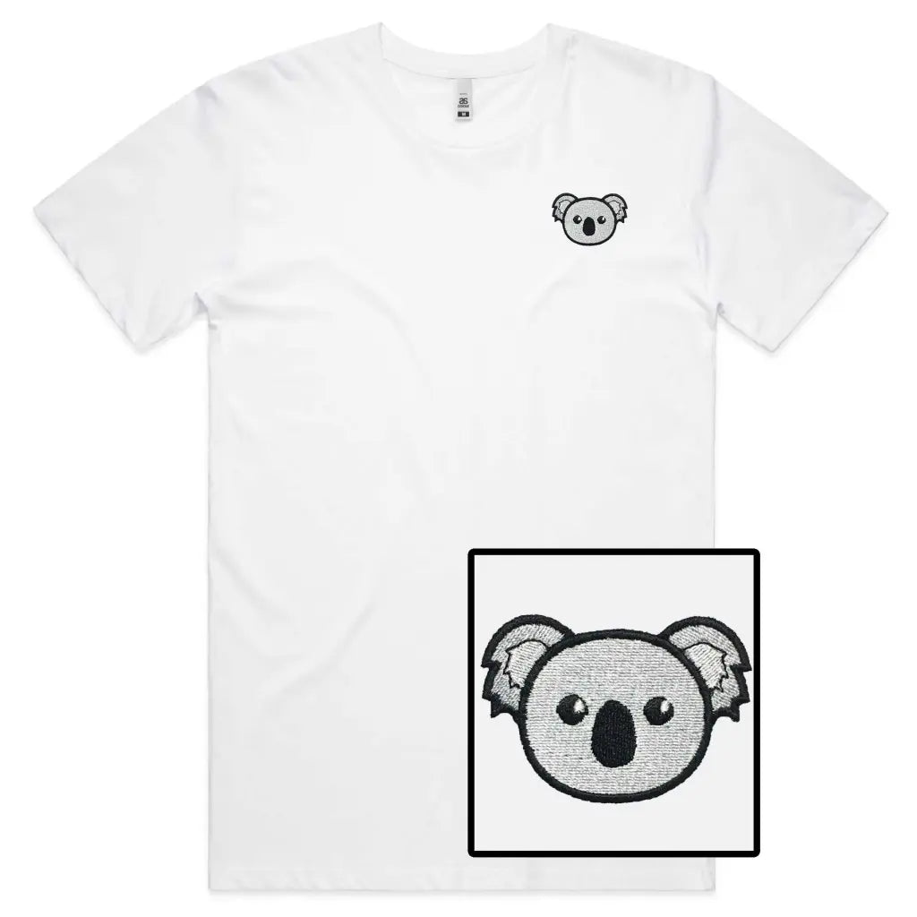Koala Face Embroidered T-Shirt - Tshirtpark.com