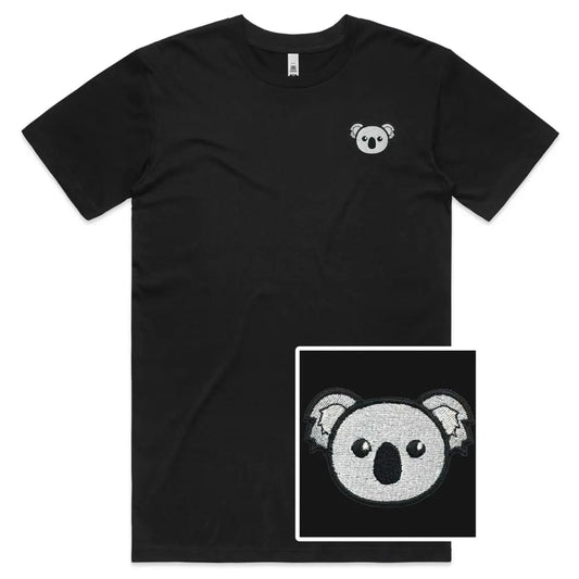 Koala Face Embroidered T-Shirt - Tshirtpark.com