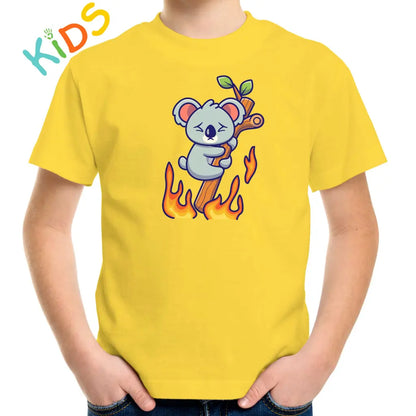 Koala On Fire Kids T-shirt - Tshirtpark.com