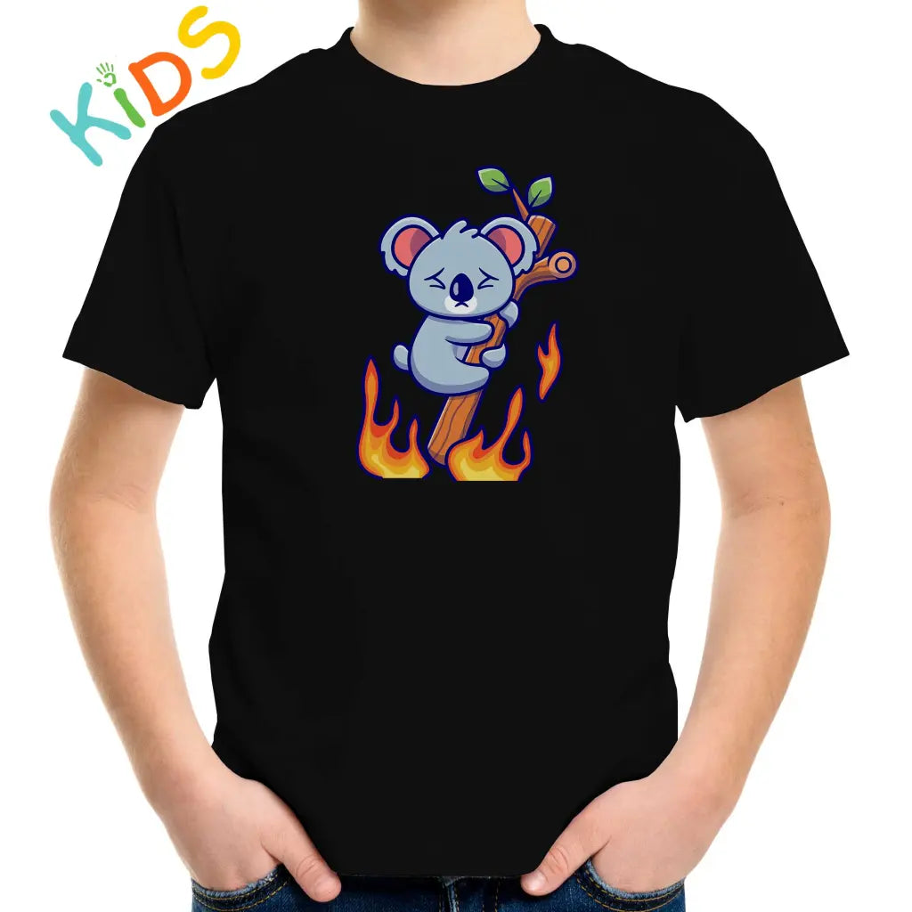 Koala On Fire Kids T-shirt - Tshirtpark.com