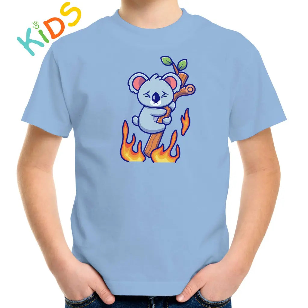 Koala On Fire Kids T-shirt - Tshirtpark.com