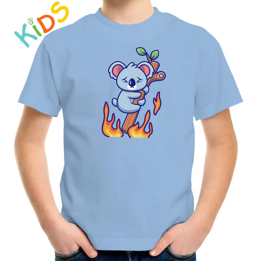 Koala On Fire Kids T-shirt - Tshirtpark.com