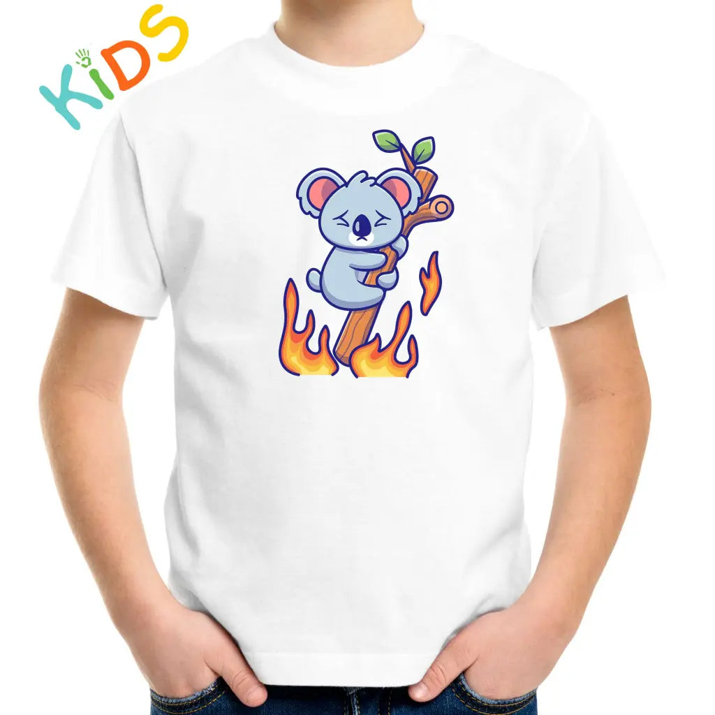 Koala On Fire Kids T-shirt - Tshirtpark.com